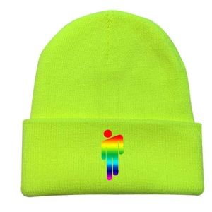 Neon yellow Billie Eilish Hip-hop beanie Brand New